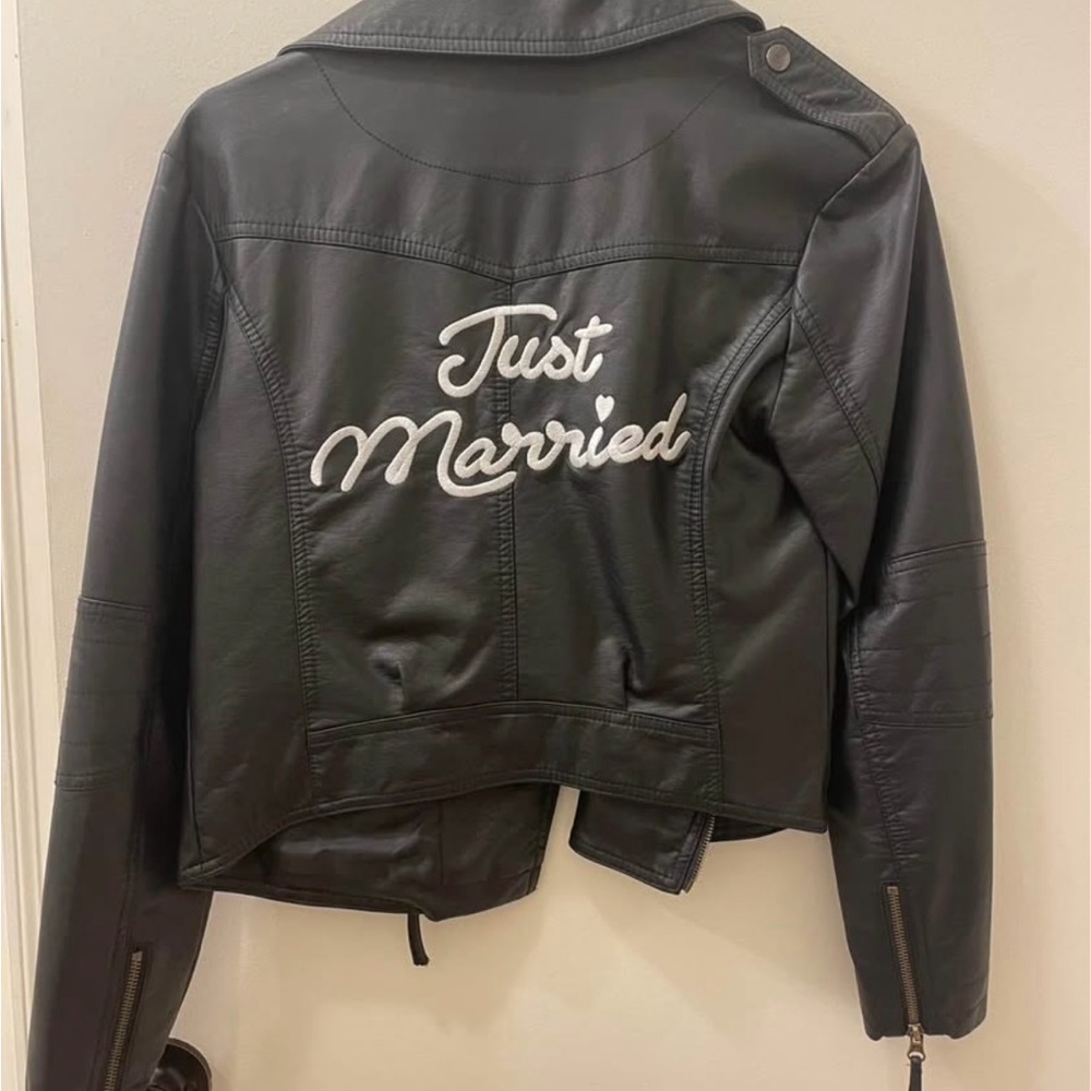 ‘Just Married’ Vegan Leather Jacket